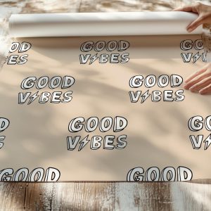 Good Vibes Wallpaper, Tan Neutral 70s Retro Grunge, Lightning Bolt Thunder Peel Stick, Retro Rad Cool Kid Boys Room, Skater Skateboard