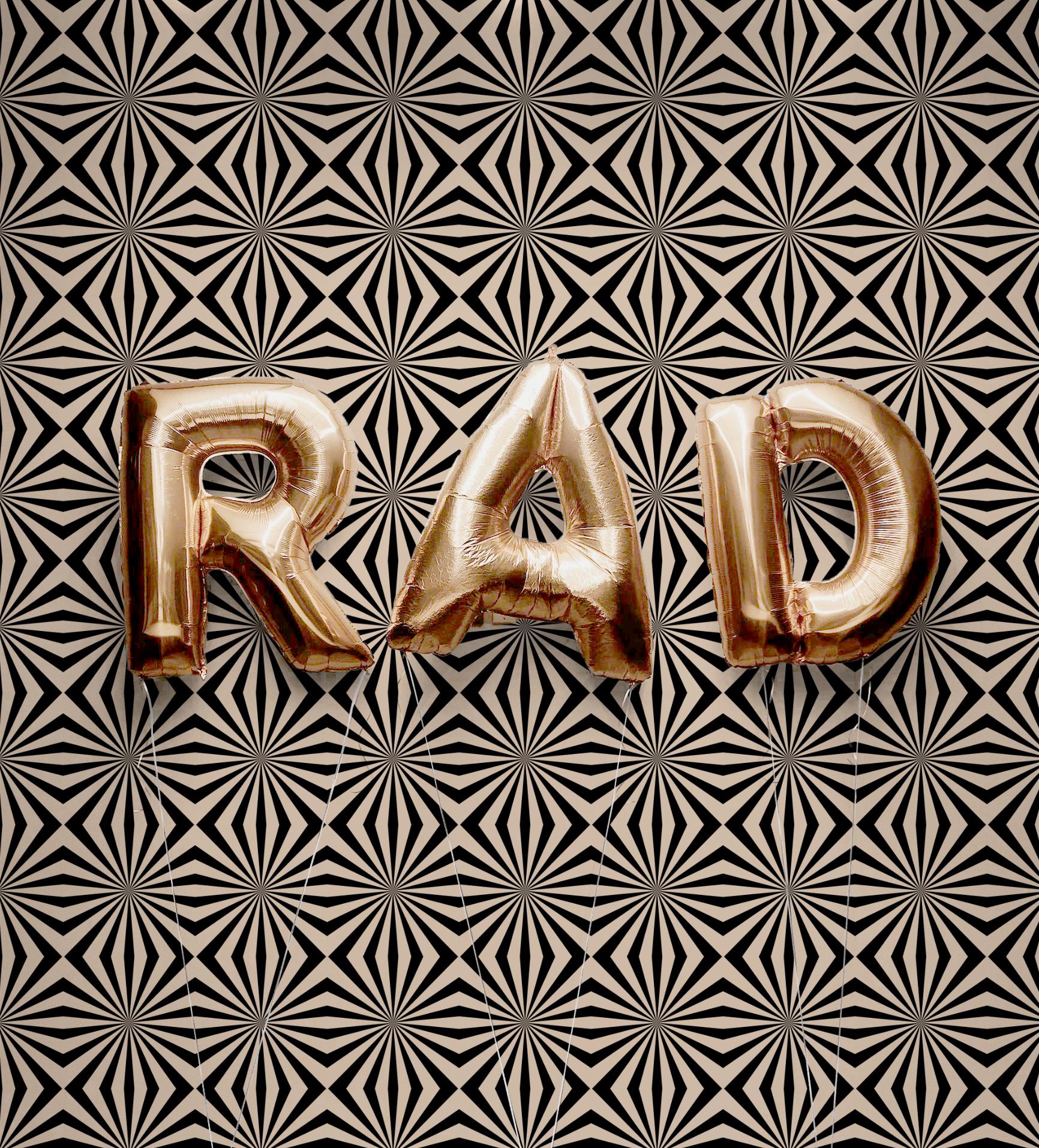 Abstract Geometric Pattern Wallpaper, Tan Black 70s Retro Grunge, Peel Stick Removable, Retro Rad Cool Kid Boys Room - Image 3