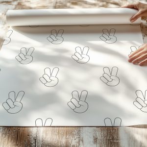 Peace Sign Wallpaper, Neutral 70s Retro Grunge, Peel Stick Removable, Retro Rad Cool Kid Boys Room, Trucker Bro Cool Kid