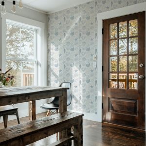 Seashells Beach Ocean Wallpaper, Coastal Nautical Lakehouse, Peel and Stick Removable, Prepasted Traditional Bathroom Kitchen Custom Sizes