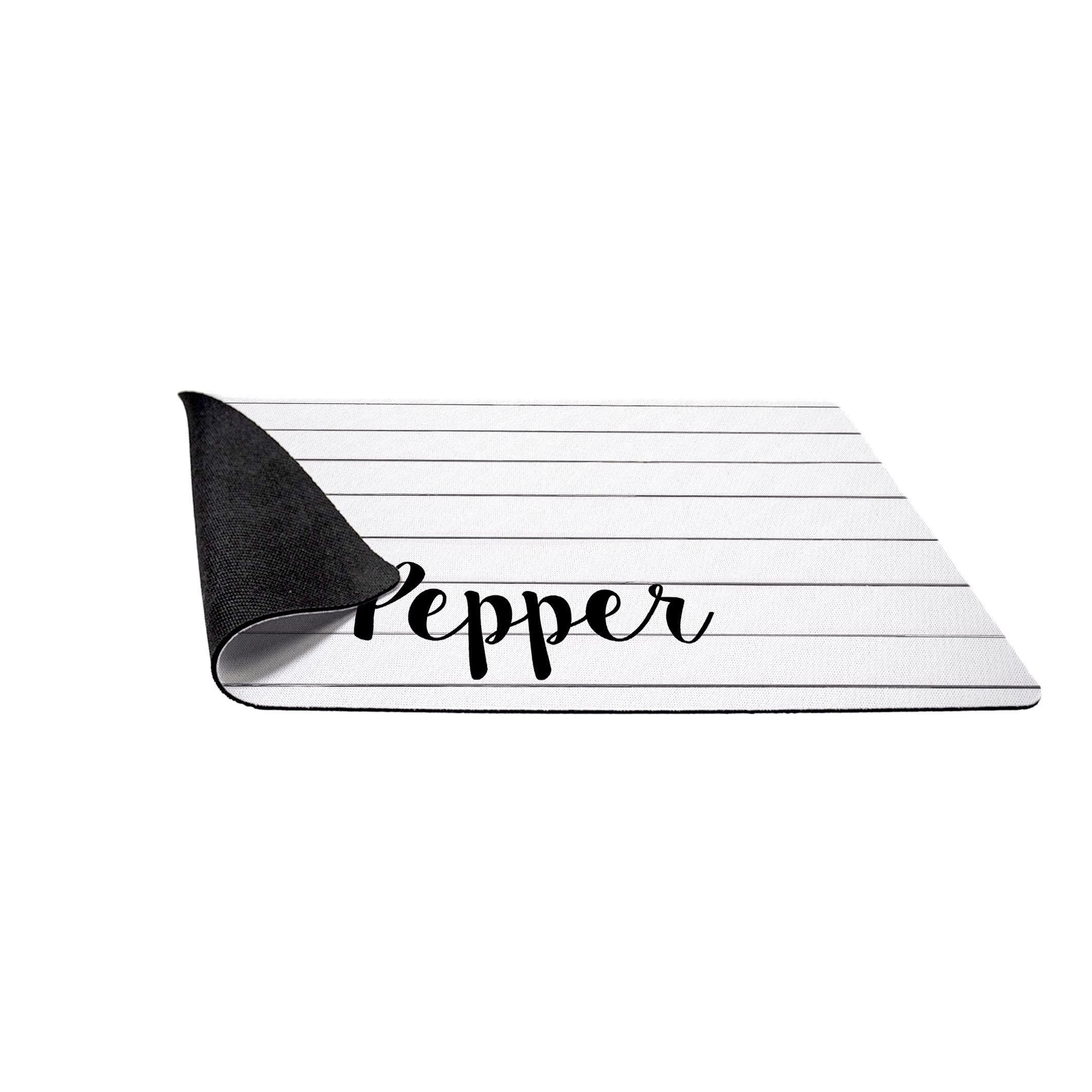 Farmhouse Shiplap Personalized Dog Bowl Mat / Custom Pet Placemat, New Puppy Supplies / Farmhouse Style Simple Neutral - Image 3