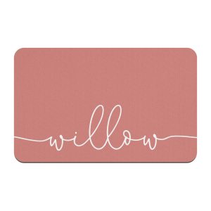 Custom Colors Pet Mat for Food and Water with Name, Absorbent Feeding Bowl Placemat, Choose Font, Puppy Dog Kitten Cat, Kid Table Spills