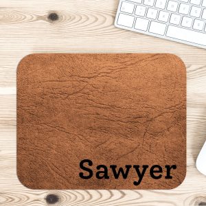 Personalized Leather Look Desk Accessories, Mouse Pad, Desk Mat, Wrist Rest, Phone Stand, Coasters, Boy Man Name Christmas Birthday Gift