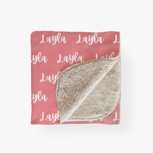 Plush Sherpa Backed Name Blanket, Gift for Toddler or Big Kid Blanket Personalized, Choose Your Colors Font, Matching Sibling Blankets Cozy