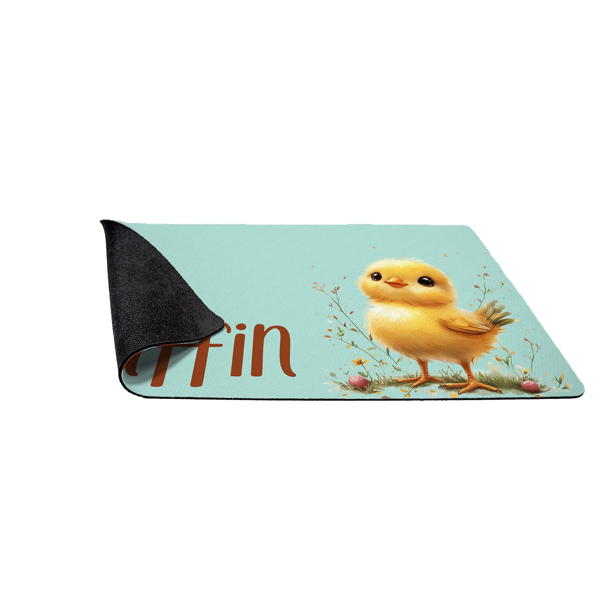 Easter Chick Pet Food Placemat, Pastel Colors, Personalized Pet Mat, Pet Supplies, Water Bowl Mat, Cute Easter Pet Mat - Image 3
