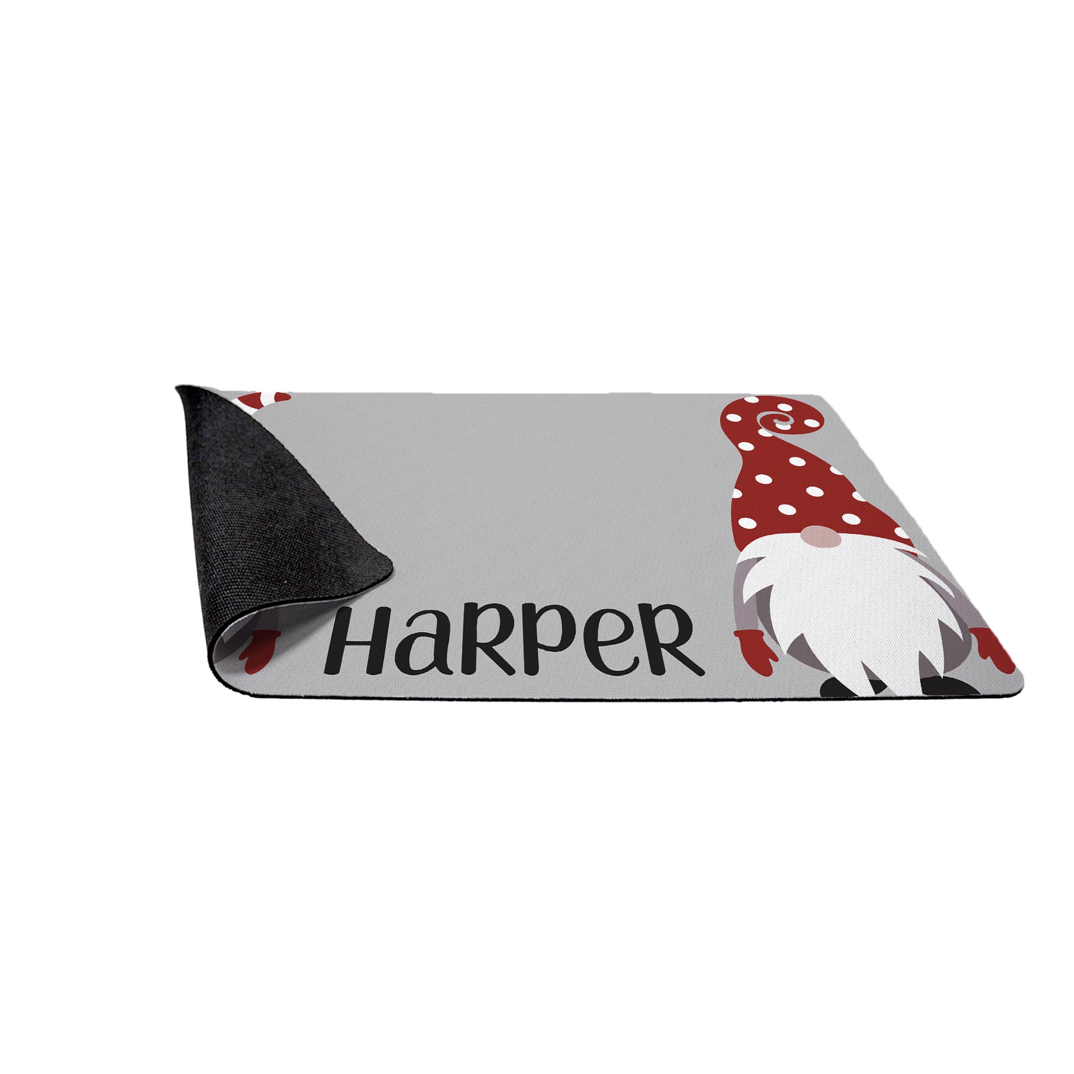 Christmas Gnomes Pet Mat / Personalized Pet Placemat / Pet Food Water Bowl Mat / Dog Cat / Christmas Decoration / Custom Pet Supplies - Image 3