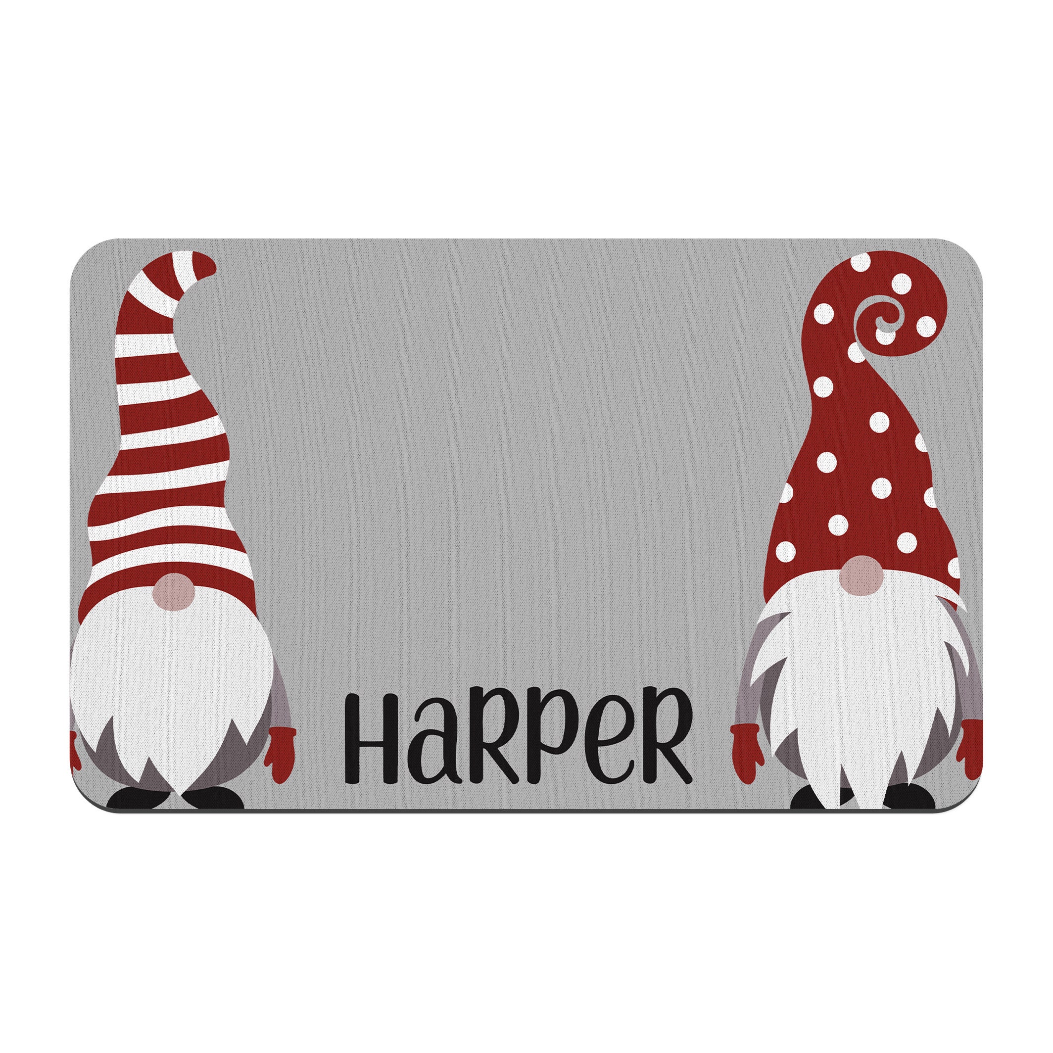 Christmas Gnomes Pet Mat / Personalized Pet Placemat / Pet Food Water Bowl Mat / Dog Cat / Christmas Decoration / Custom Pet Supplies - Image 2