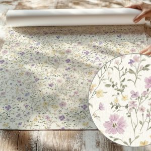 Coquette Ditsy Floral Wallpaper Roll for Cottagecore or Grandmillennial Decor, Peel and Stick or Traditional Vintage Style Wall Mural