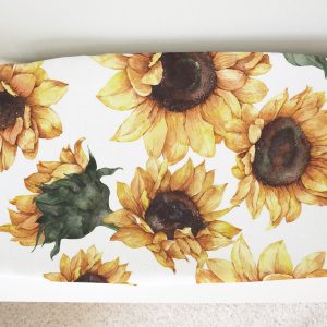 Fall Sunflower Baby Girl Blanket and Crib Sheet / Baby Girl Blanket / Baby Shower Gift / Hospital Blanket / Autumn Muted