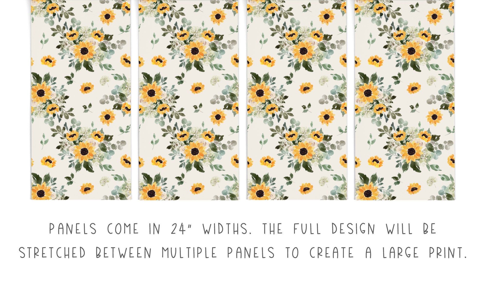 Sunflower Peel and Stick Wallpaper, Boho Nursery Mural - Image 2