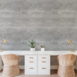 Concrete Cement Pattern Wallpaper, Traditional or Peel and Stick Removable, Home Decor, Versatile, Accent Wall, Neutral Grey Stone