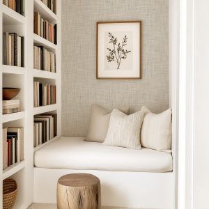 Tan Linen Pattern Wallpaper, Traditional or Peel and Stick Removable, Home Decor, Coastal Beachy, Accent Wall, Neutral