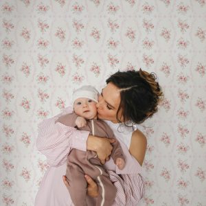 Baby Pink Vintage Rose Wallpaper, Peel and Stick Removable, Elegant Shabby Chic, Coquette Grandmillennial, Dainty Flower Baroque Vines