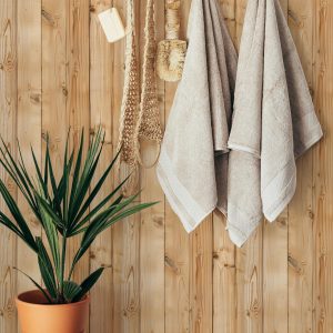Natural Wood Plank Wallpaper, Peel and Stick Removable Wall Mural, Modern Farmhouse Nursery Decor, Rustic Boho Office Wall Paneling