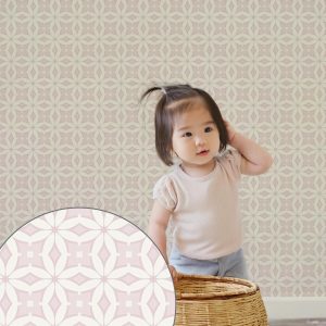 Purple Geometric Pattern Wallpaper, Art Deco Peel Stick Removable, Baby Nursery Decor Bedroom, Trendy Boho, Retro Vintage Abstract