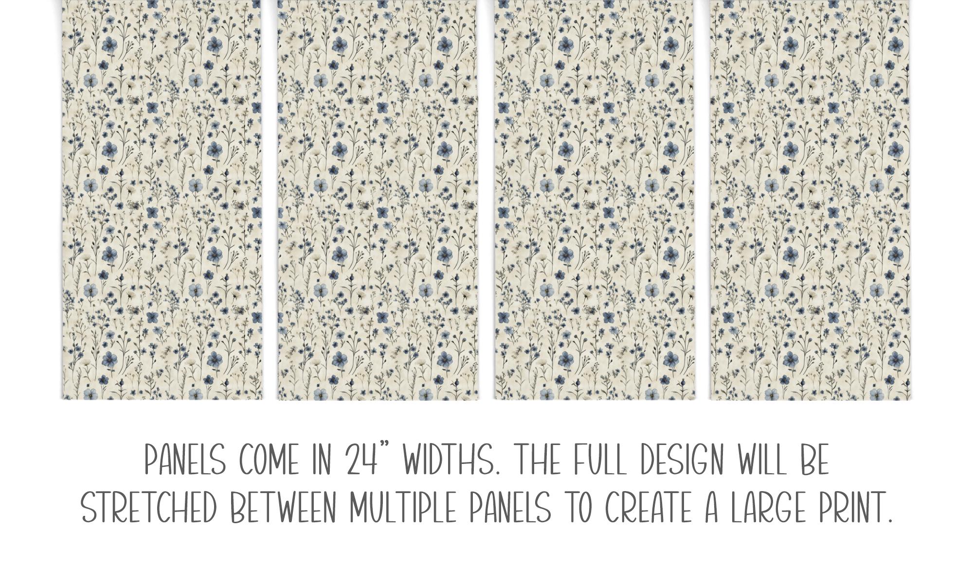 Vintage Blue Floral Wallpaper, Peel and Stick, Cottagecore Design - Image 11